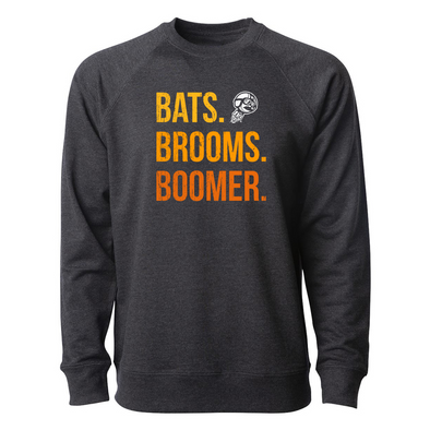 Adult Black Bats. Brooms. Boomer. Fall Crew Fleece