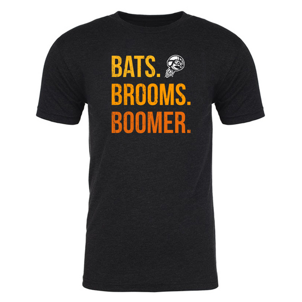 Adult Black Bats. Brooms. Boomer. Fall Tee