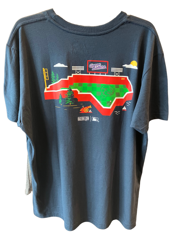 Adult Navy Baseballism Stadium Tee