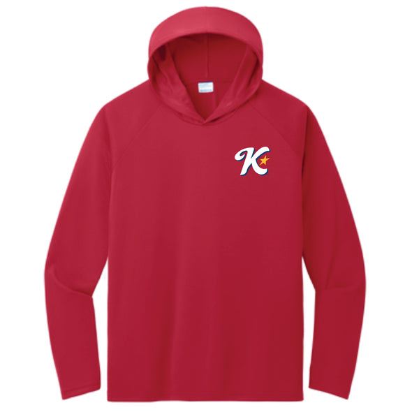 Adult Red Long Sleeve Lightweight Hoodie