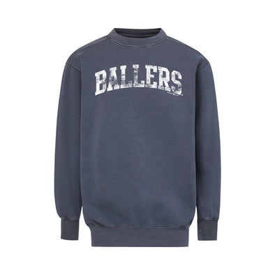 Adult Blue Coastal Weave Ballers Crew Fleece