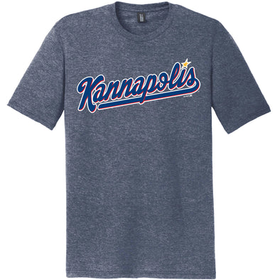 Adult Navy Frost Kannapolis Road Jersey Tri-Blend Tee